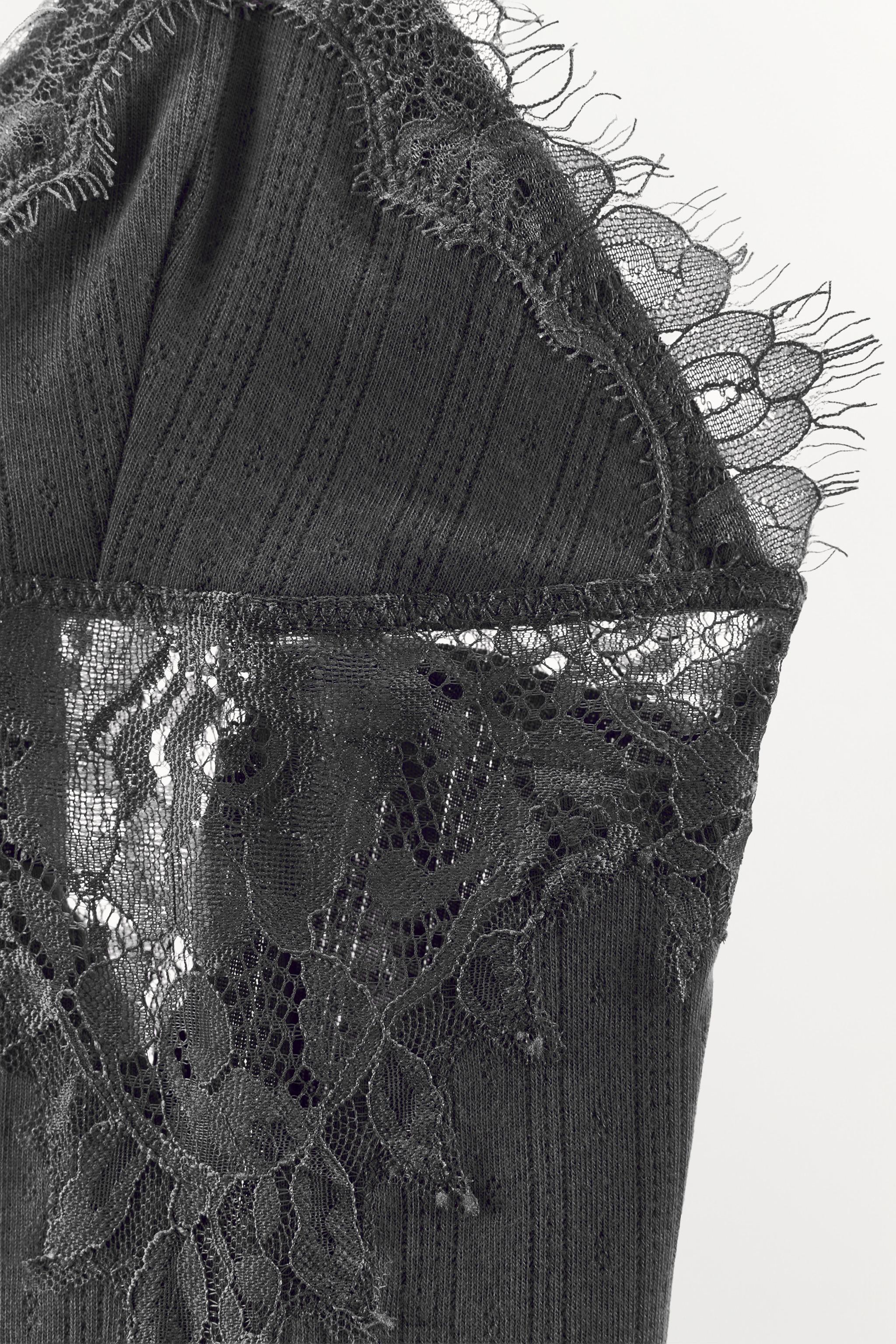 POINTELLE LACE TOP
